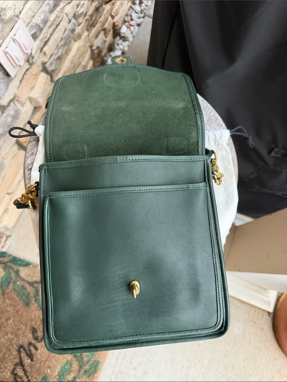 Vintage Coach Station Bag ( Forest Green ) - Picture 6 of 13